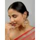 Handcrafted Crescent Kundan Pearl Chandbali Earrings